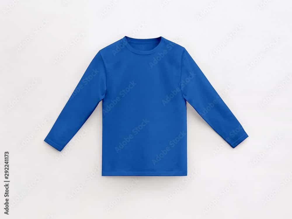 T-shirt manches longues bleu